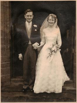Martin and Daphne Neville on their wedding day